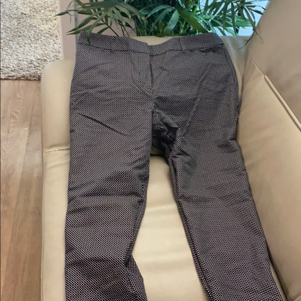 Liz Claiborne black and white patterned trousers
